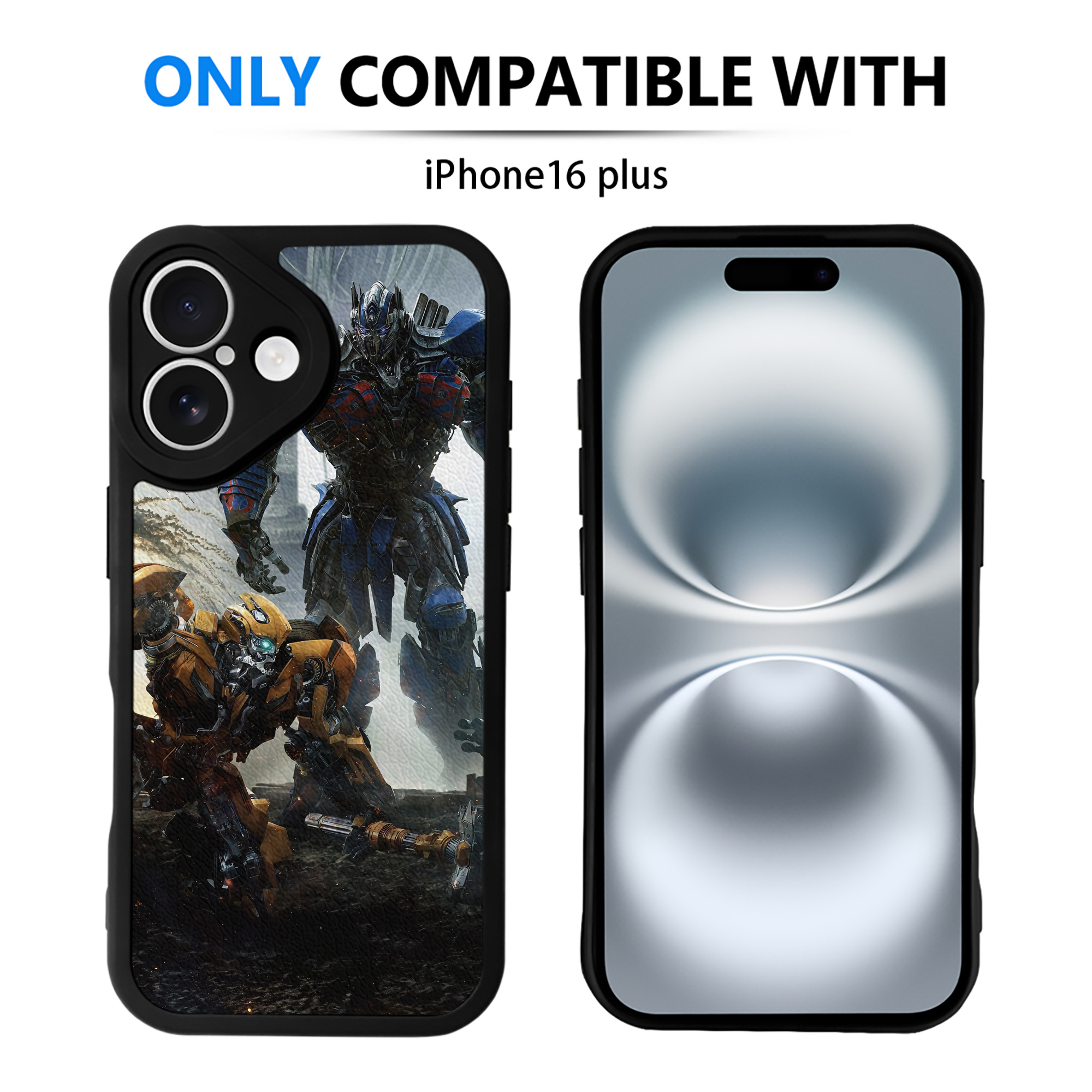 （画像用） Transformers トランスフォーマー 【iPhone 16シリーズ対応】シリコンスマホケース（レザー調） 材質：シリコン